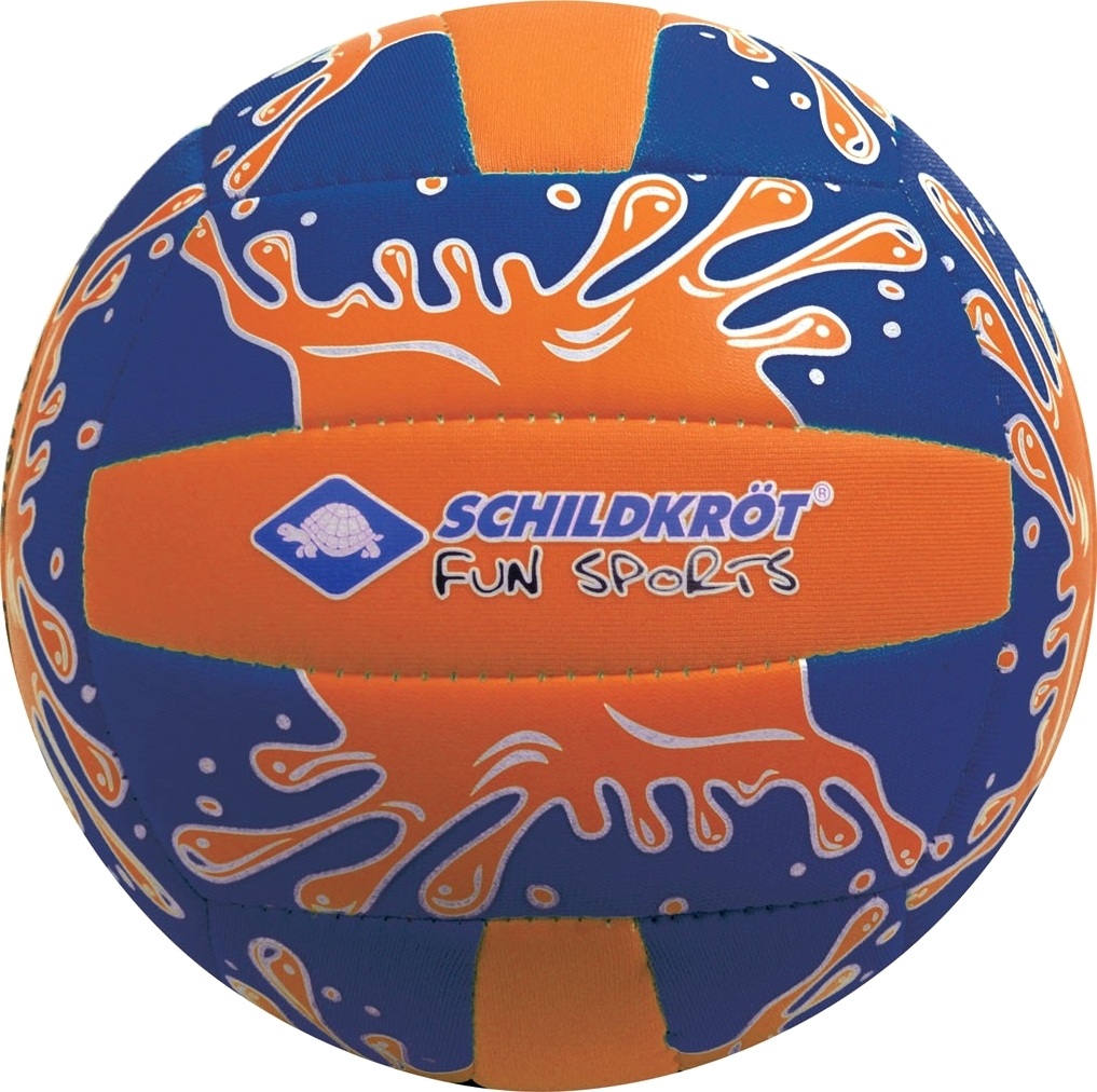 Orange-blauer Schildkröt Fun Sports Volleyball mit Splash-Design, ideal für Outdoor-Aktivitäten