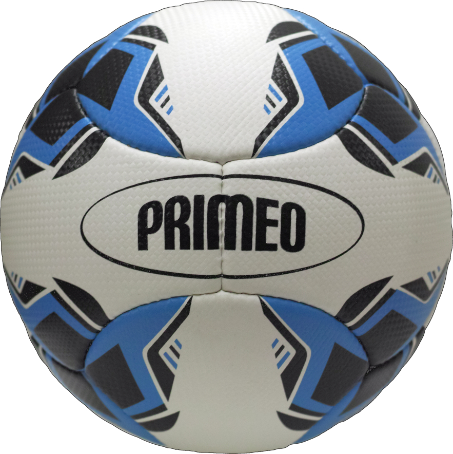Hochwertiger Primeo Fußball in Blau und Schwarz, ideal für Freizeit und Training