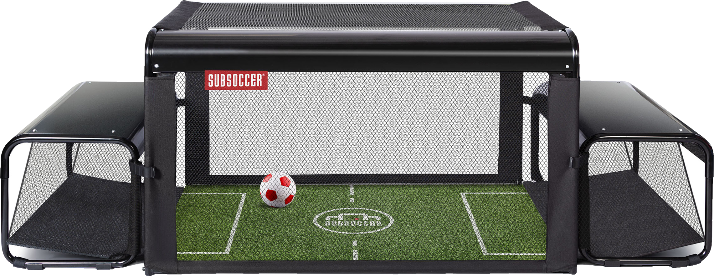 SubSoccer Tischfußballspiel mit Netz und Ball, geeignet für drinnen und draußen