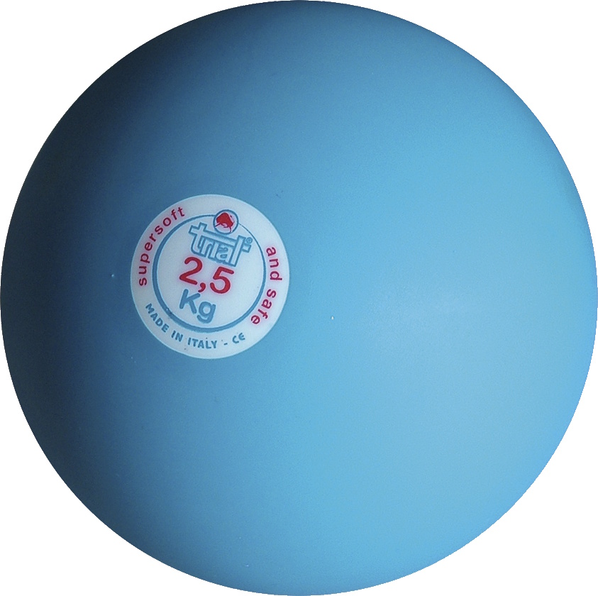 Supersofter blaui Gewichtsball us Italien mit 2,5 kg.