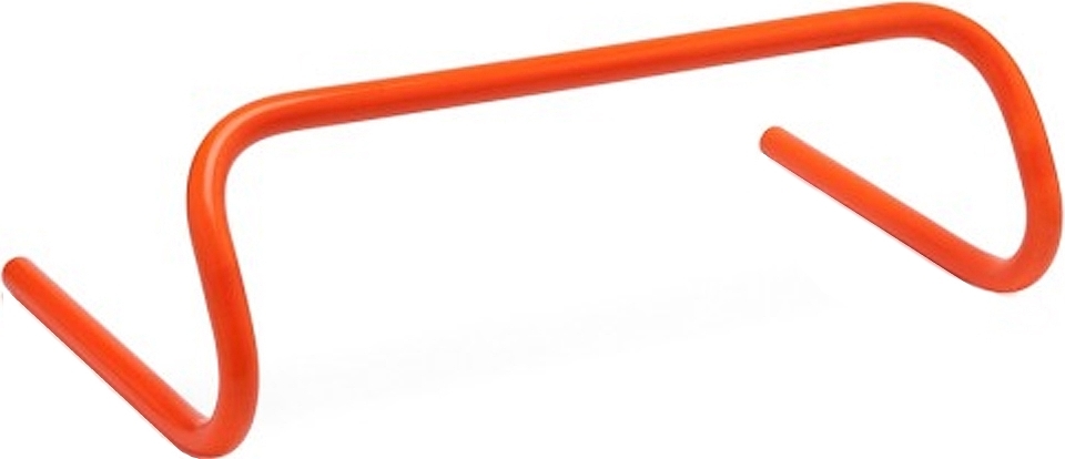 Orange Hürde aus Kunststoff, ideal für Agilitäts- und Sprungtraining