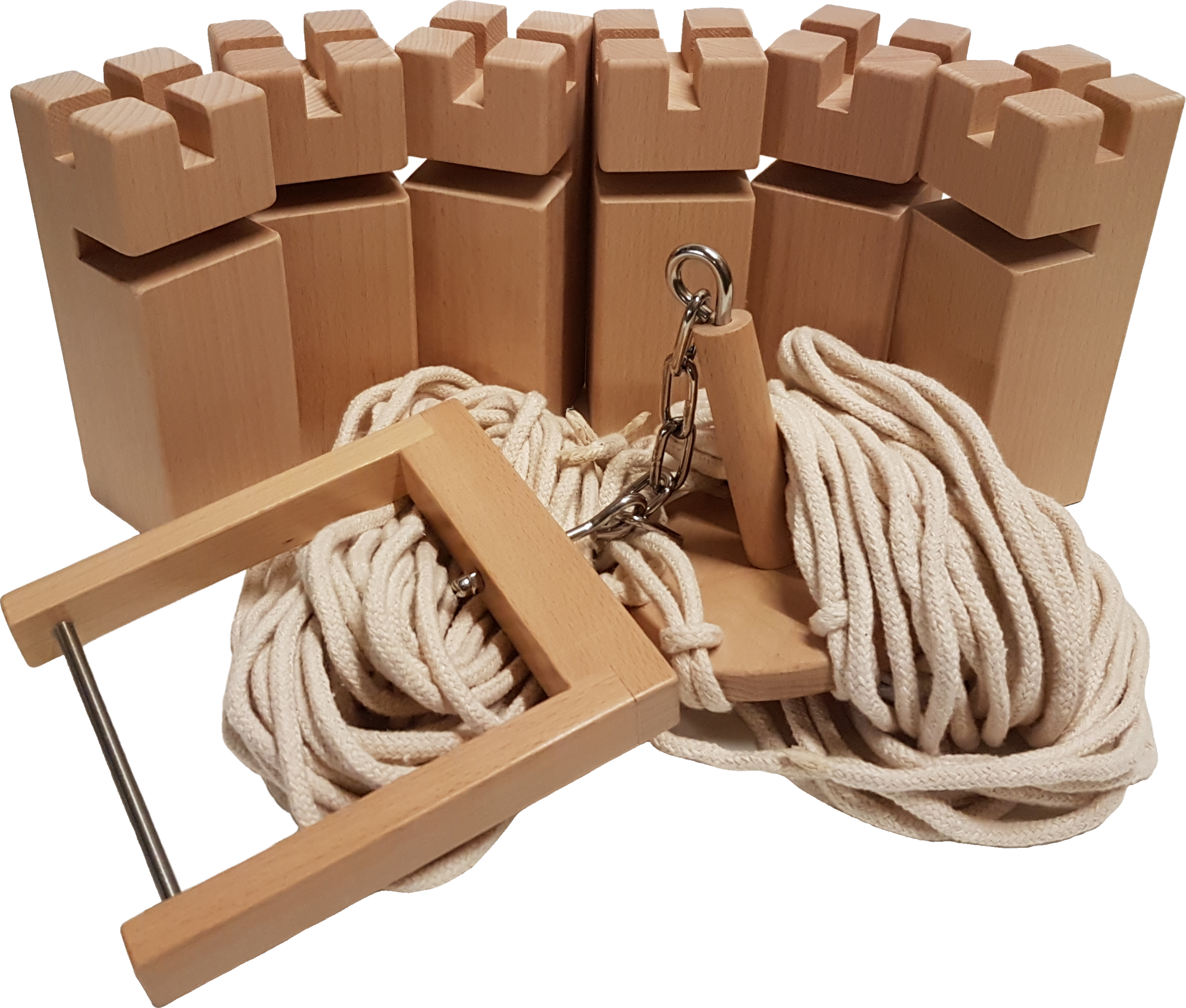 Holzklemmen und Seil für kreative DIY-Projekte