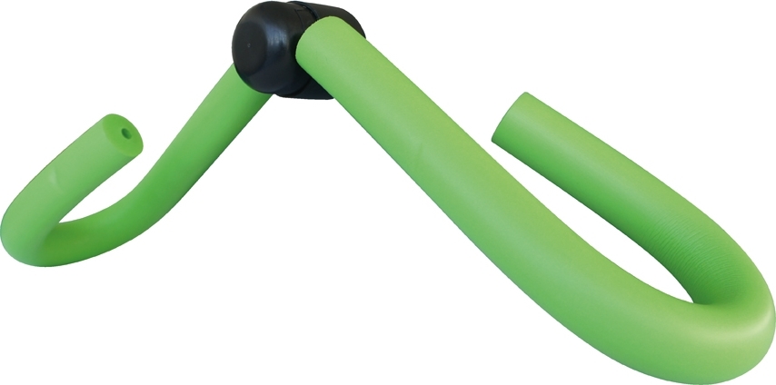 Grüner Rennradlenker in aerodynamischem Design