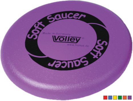 Frisbee en mousse Soft Saucer violet de Volley avec impression noire