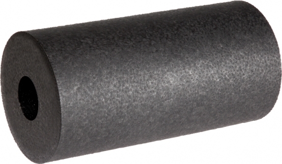 Rouleau cylindrique noir en mousse pour le massage des fascias et la relaxation musculaire