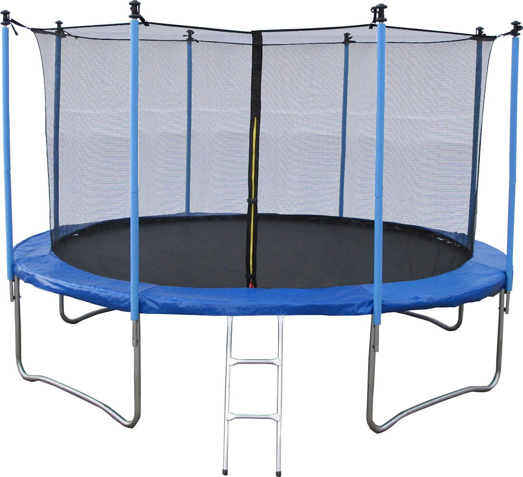 Trampolin mit Sicherheitsnetz und Leiter, perfekt für den Garten