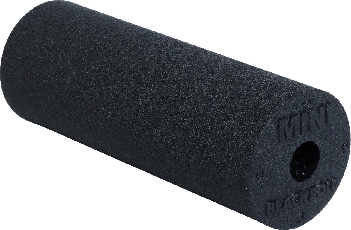 Un mini rouleau de fascia noir pour la détente musculaire et le massage
