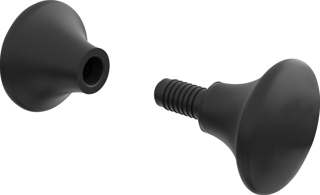Goupille de chaîne noire en 2 parties en HDPE avec mécanisme à clic, empêche de se coincer les doigts dans les chaînes et les manilles en D, Ø 8/20 x 30,5 mm