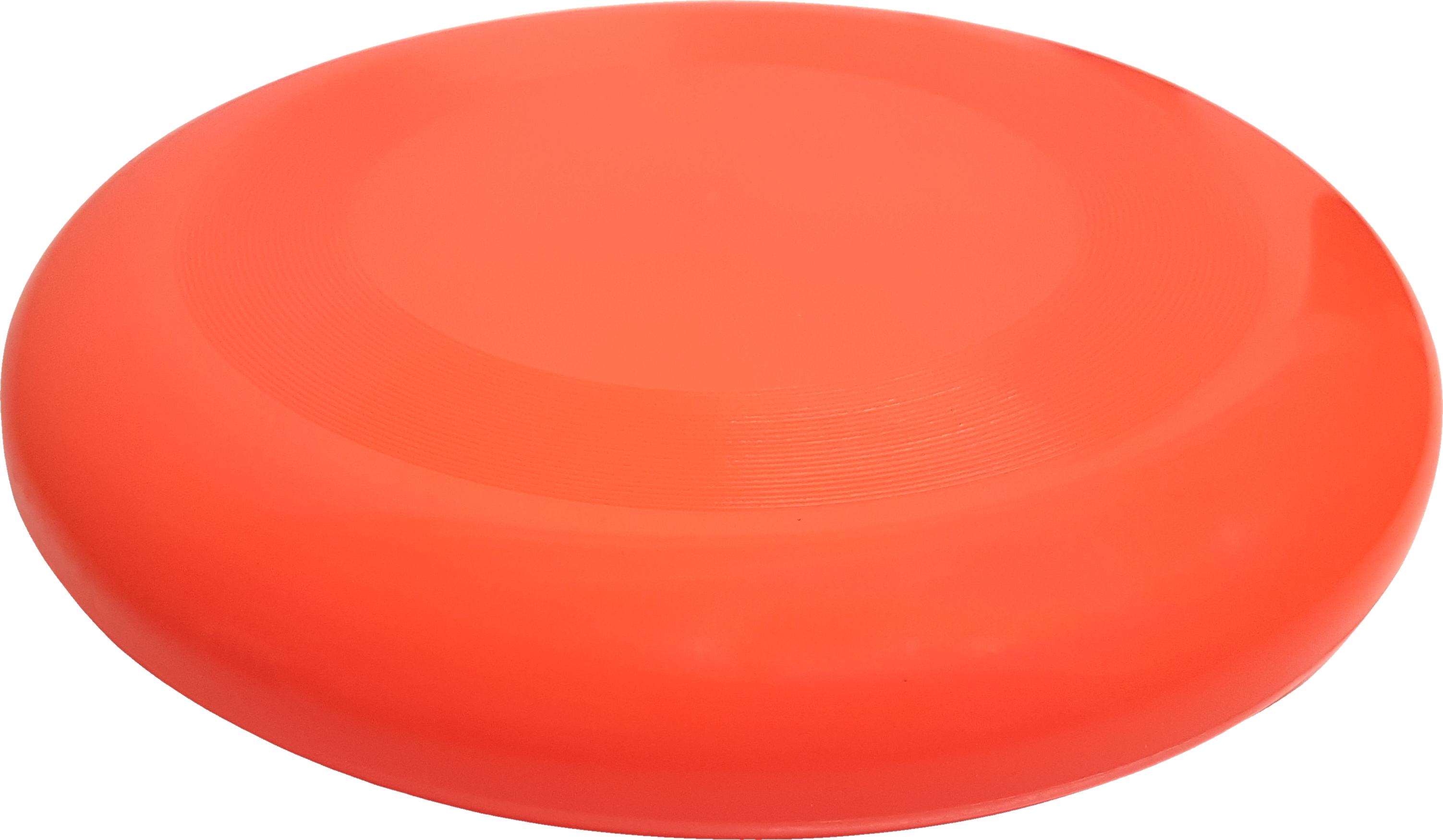 Disque de frisbee rouge en plastique pour les jeux d'extérieur