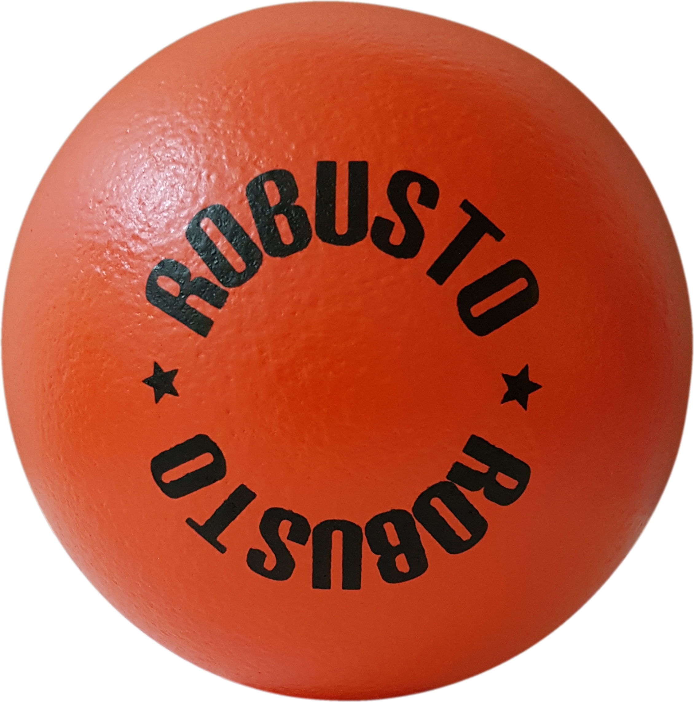 Balle d'haltère orange Robusto avec inscription pour exercices de fitness