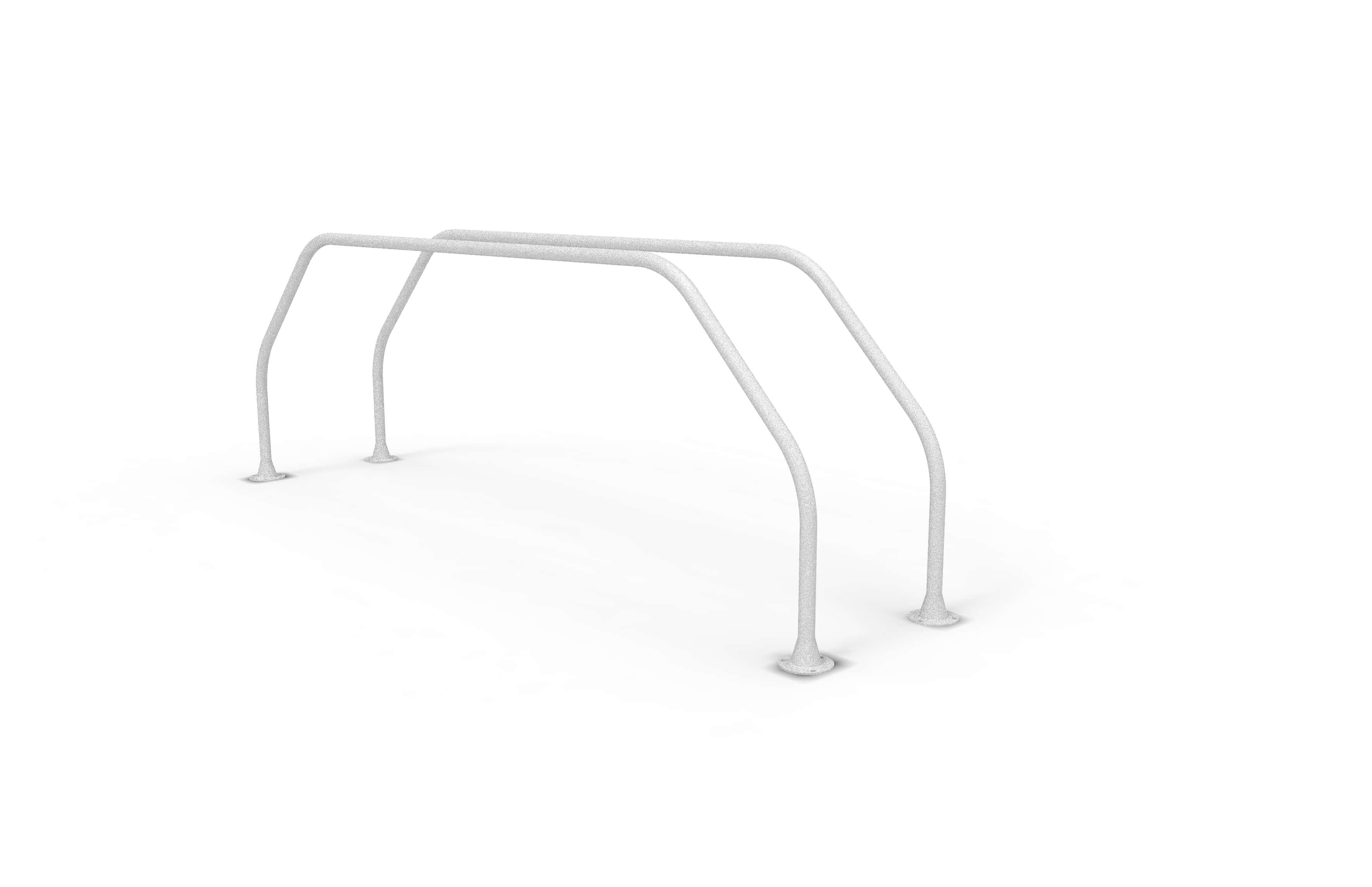 Minimalistischer Fahrradständer aus robustem Metall zur beidseitigen Nutzung für zwei Fahrräder