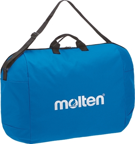 Blaue Molten Sporttasche mit Tragegurt und aufgedrucktem Logo