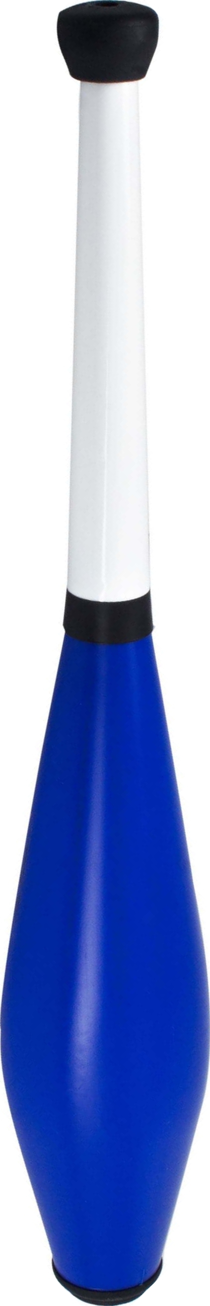 Blaue Jonglierkeule mit weißen und schwarzen Akzenten, ideal für Jonglierübungen