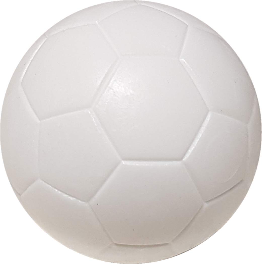 Ein weißer Fußball, perfekt für Kinder und Indoor-Sportarten geeignet