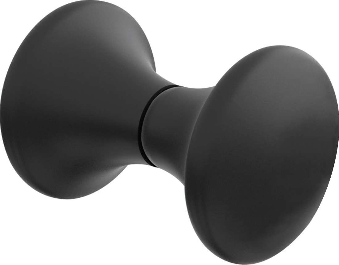 Schwarzer, zweiteiliger Kettenstecker aus HDPE mit Klickmechanismus zum Schutz vor eingeklemmten Fingern in Ketten und D-Schäkeln