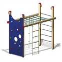 Structure à grimper pour enfants avec mur d'escalade et filet à grimper intégrés