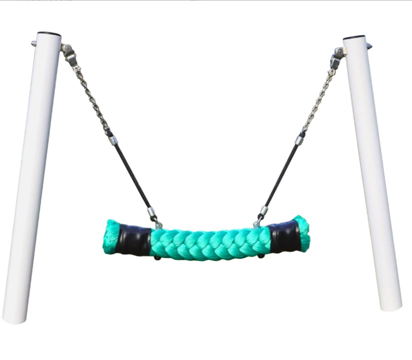 MINI Tampen-Set von Ullman: robustes, gepolstertes Usacord-Herkules-Seil als komfortabler Schaukel-Sitz mit Safety-Schäkeln für sicheren Halt bei Kindern