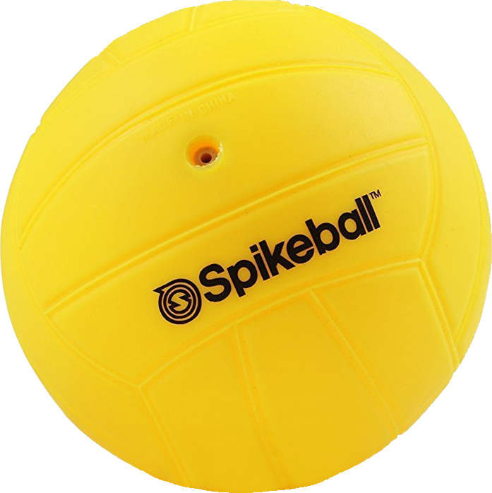 Gelber Spikeball-Spielball mit Logo, geeignet für Outdoor-Sportaktivitäten