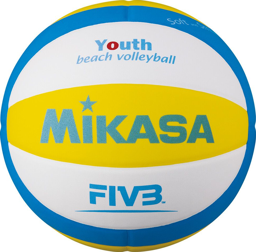 Gelb-blauer Mikasa Youth Beachvolleyball