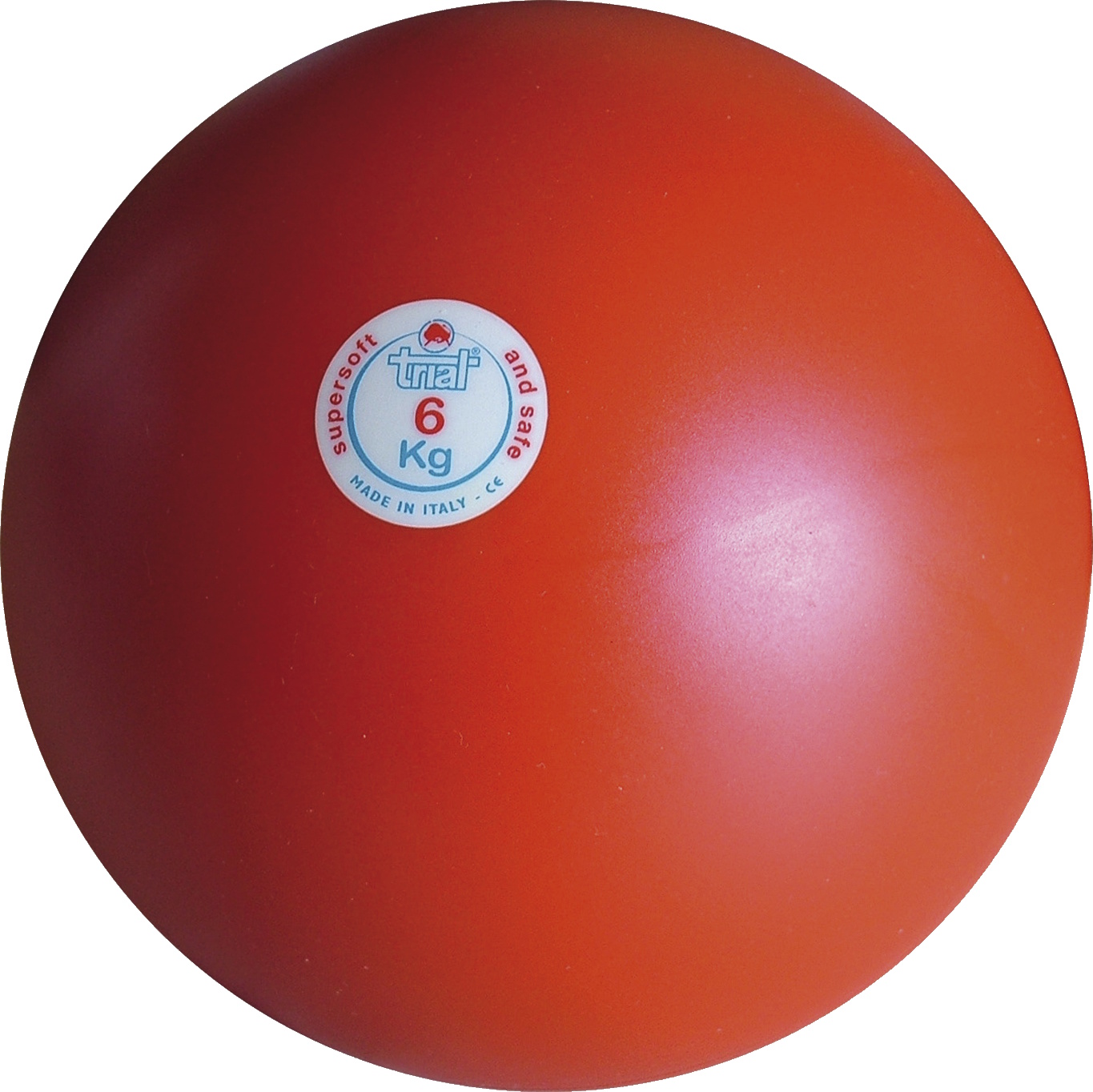 Roter Medizinball, Gewicht 6 kg, ideal fürs Krafttraining